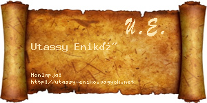 Utassy Enikő névjegykártya